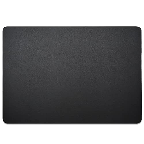 Nekmit Leather Desk Blotter Pad 17 x 12 Inches, Flat, Non-Slip, Waterproof, Black - color: Black, size: 12" x 17"