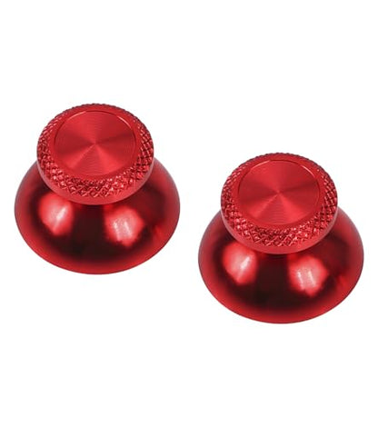 Ceozon Replacement Metal Thumb Grips Accessories for Ps5 Controller Thumbsticks Swap Joysticks Repair Kit (Red)