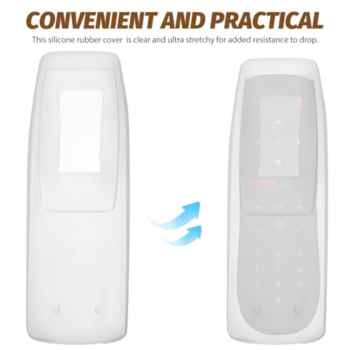 Angoily Silicone Remote Protective Cover Case for Tv Air Conditioner Remote Controller Flexible Stretchy Skin with High Transparency and Easy Battery Access