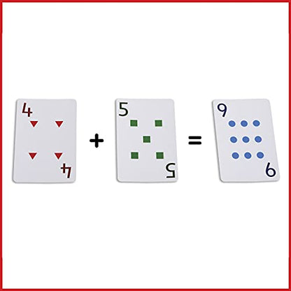 edxeducation School Friendly Playing Cards - In Home Learning Game - Set of 8 Decks - 448 Cards - Multicolored Patterned Cards Numbered 0-13 - Teach Counting and Probability | Multicolored, Patterned, Numbered 0-13, Teach Counting and Probability