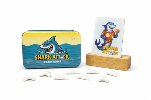 Shark Attack Card Game | Beach Game and Pool Game for the Whole Family | Screen for All Ages Adults and Grandparents | Perfect for Vacation, Lake Cabins and Beach Houses