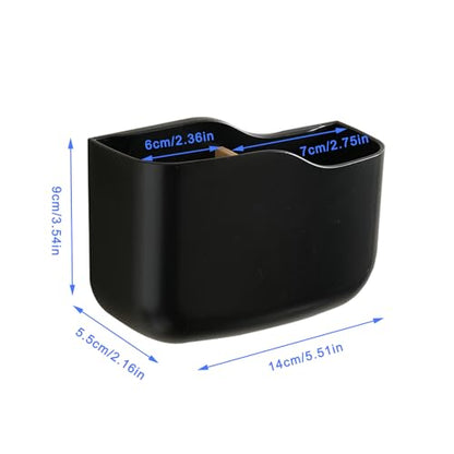 SUNFICON Adhesive Remote Control Holder Wall Mount Media Player Controller Holder Universal TV Remote Organizer Caddy Box Tray Hollow Bottom Slot Easy Phone Charging Home Office Desk Nightstand Black - color: 1PC Black