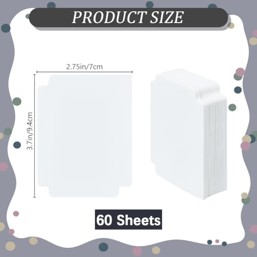 CRASPIRE 60Pcs Plastic Card Separators White Trading Card Dividers 3.7" x 2.8" Frosted Sorting Paper Storage Boxes Standard Organizer Deck Tray Divider with Tab for Trading Baseball Playing - style: White 60Pcs