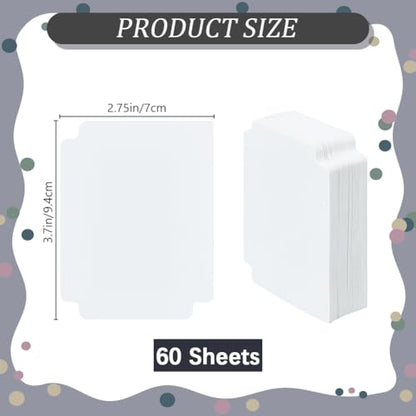 CRASPIRE 60Pcs Plastic Card Separators White Trading Card Dividers 3.7" x 2.8" Frosted Sorting Paper Storage Boxes Standard Organizer Deck Tray Divider with Tab for Trading Baseball Playing - style: White 60Pcs