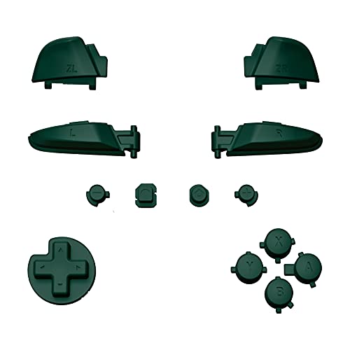 eXtremeRate Racing Green Repair ABXY D-pad ZR ZL L R Keys for Nintendo Switch Pro Controller, DIY Replacement Full Set Buttons with Tools for Nintendo Switch Pro Controller - Controller NOT Included - color: Racing Green