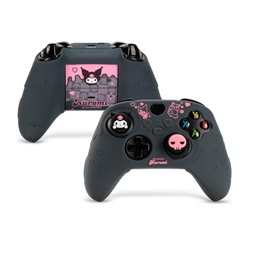 Kuitmor Controller Cover Skin for Xbox Series X/S,Soft Silicone Anti-Slip Protective Cover Skin Case Compatible with Xbox Controller with 2 Thumb Grip Caps and 1 Sticker (Black Kuromi) - color: Black Kuromi