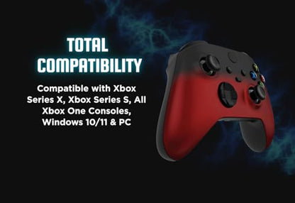 Stealth Controllers Wireless Controller for Xbox Series S, Xbox Series X, Xbox One - Soft Touch Feel - Custom Series S/X Controller (Red Shadow) - color: Red Shadow