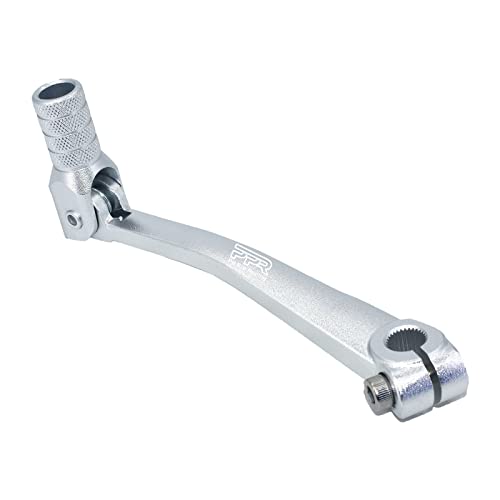 CNC Aluminum Gear Shifter Lever, Foldable Gear Shift Lever Fit for 50cc 110cc 250cc CRF50 XR50 XR CRF Dirt Pit Monkey Bike Motorcycle ATV Quad Accessory (Silver) - color: Silver