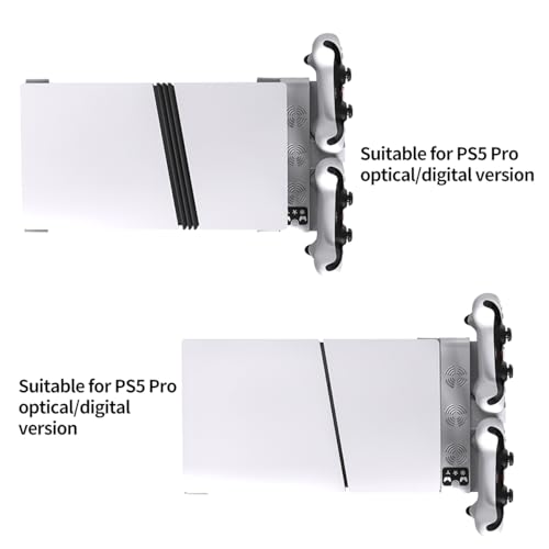 Horizontal Cooling Stand for PS5 Pro/for PS5 Slim Disc & Digital,Charger for PlayStation 5 Controllers with 3-Level Cooling Fan,5 Pro Cooling Stand Horizontal
