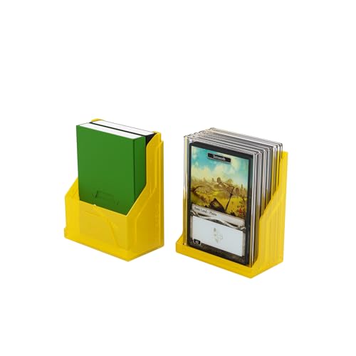 Gamegenic Bastion 50+ XL Deck Box - Compact, Secure, and Perfectly Organized for Your Trading Cards! Safely Protects 50+ Double-Sleeved Cards, White Color, Made - color: Yellow