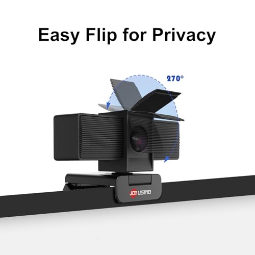 JOYUSING Flip600S 4K Webcam for PC, Ultra HD Webcam with tripod, PDAF Autofocus, Noise-Cancelling Mics, 79° FOV, Auto Light Correction, Privacy Cover, for Conference, Streaming, Zoom/Teams/Google Meet