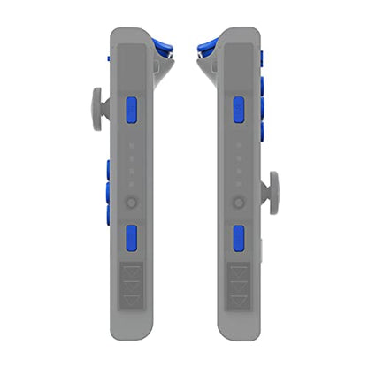 eXtremeRate DIY Full Set Buttons for Nintendo Switch & Switch OLED, Custom Replacement Buttons for JoyCon, ABXY Direction Keys SR SL L R ZR ZL + - Home Capture Trigger Buttons Springs - Blue - color: Blue