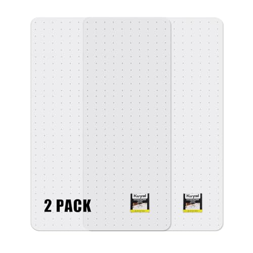 Kuyal Office Chair Mat for Carpet, Set of 2, Heavy Duty Computer Chair Mat | 32''x48'', Under Desk Protector Carpeted Clear Floors Mat, Easy Chair Movement,Ship Flat - color: Clear, size: 32" X 48" 2Pack
