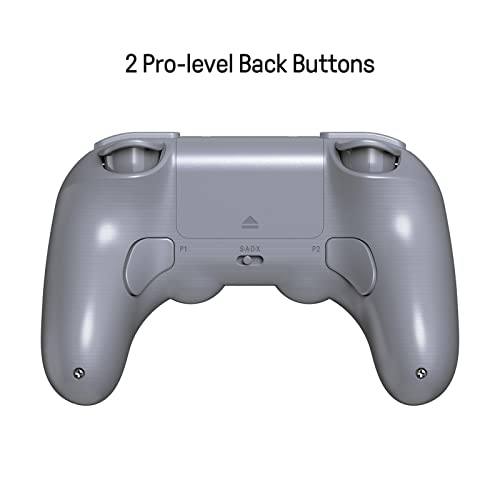 8Bitdo Pro 2 Wireless Bluetooth Controller with Travel Case, Hall Effect Joystick Update, Retro Gamepad for Switch/Switch 2, PC, Android, and Steam Deck & Apple (Gray Edition) - color: Gray Edition