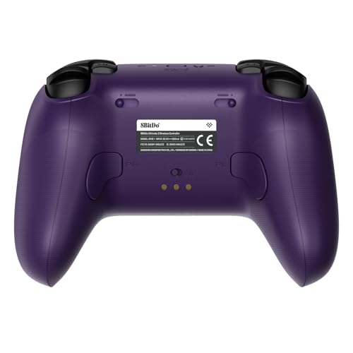 8BitDo Ultimate 2 Wireless Controller for Windows PC, Apple, Steam & Android, Gaming Controller with TMR Joysticks, Hall/Tactile Triggers, Motion Control, RGB Fire Ring, 1000Hz Polling Rate, Purple - color: Purple