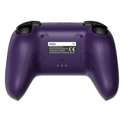 8BitDo Ultimate 2 Wireless Controller for Windows PC, Apple, Steam & Android, Gaming Controller with TMR Joysticks, Hall/Tactile Triggers, Motion Control, RGB Fire Ring, 1000Hz Polling Rate, Purple - color: Purple