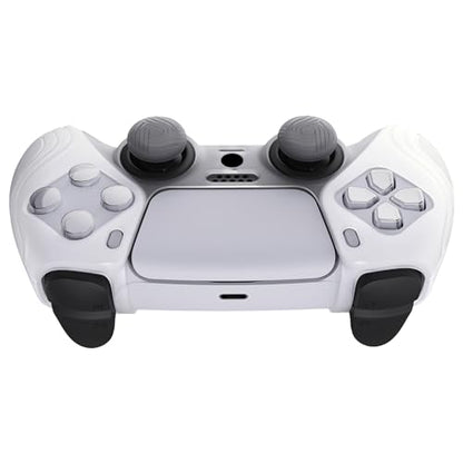 eXtremeRate PlayVital Samurai Edition Anti-Slip Controller Silicone Skin for ps5, Ergonomic Rubber Protective Case for ps5 Controller with Thumb Stick Caps - Glow in Dark - Green - color: Glow in Dark Green