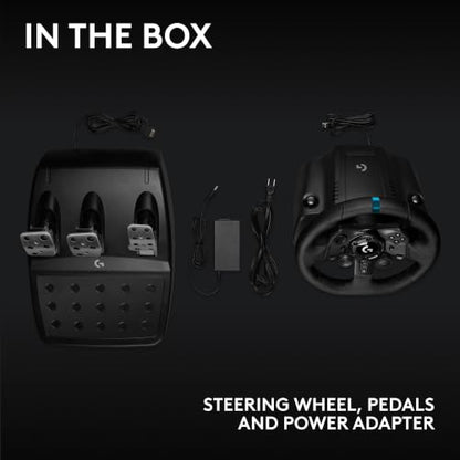 Logitech G923 Racing Wheel and Pedals, TRUEFORCE up to 1000 Hz Force Feedback, Gaming Steering Wheel PS5, PS4, PC, Mac, Genuine Leather- Black - style: Playstation|PC