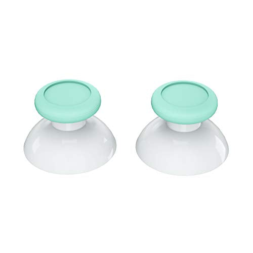 eXtremeRate Mint Green & White Dual-color Replacement 3D Joystick Thumbsticks, Analog Thumb Sticks with Cross Screwdriver for Nintendo Switch Pro Controller - color: White & Mint Green