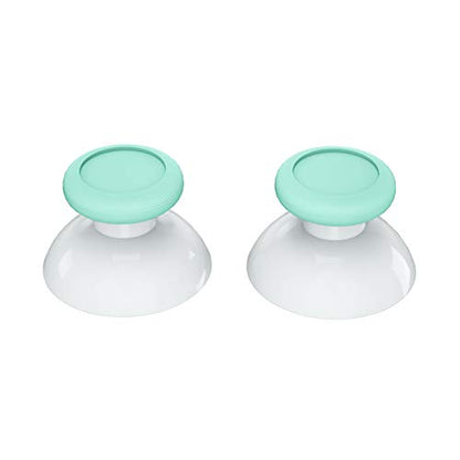 eXtremeRate Mint Green & White Dual-color Replacement 3D Joystick Thumbsticks, Analog Thumb Sticks with Cross Screwdriver for Nintendo Switch Pro Controller - color: White & Mint Green