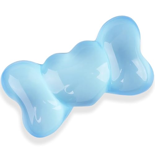 Gel Wrist Rest for Keyboard and Mouse Transparent Blue Bow Elbow Pad Cushion Ergonomic Cute Clear Cool Heart Mouse Wrist Pad Silicone Non-Slip Support for Computer Gaming Home Office Women Hand Pillow - color: Bow Blue