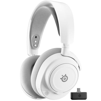 SteelSeries Arctis Nova 7P Wireless Gen 2 Gaming Headset - Real-Time App Control, 50+ HR Play, Neodymium Magnetic Drivers, Mix 2.4GHz/Bluetooth, PS5, PS4, PC, Switch 1/2, Mobile - White - color: White, style: PlayStation | PC
