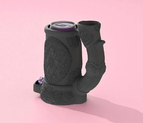 Dark Sorcerer Can Cozy Dice Tower – Fantasy DND Dice Roller & Drink Holder, Dungeons and Dragons Gift, RPG Tabletop Accessory, Dungeon Master Decor, Gothic Dice Mug (Obsidian Black, Standard 12oz Can)