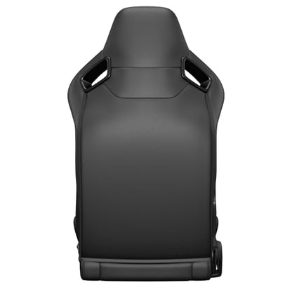 2 Pcs Adjustable Universal Racing Seats with Double Sliders, Reclinable Bucket Seats Suede, 1 Pair of Sport Seats for Vehicles (Black-T) - color: Black-T