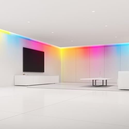 Xtreme RGB+IC LED Light Strip, 100’ Foot Indoor Sound Reactive Multi Color Chasing LED Light Strip, Bluetooth App Control, Sound Reactive Gaming Lights, 540 RGB+IC LED Lights, 24V Plug-in Light Strip - size: 100 Foot