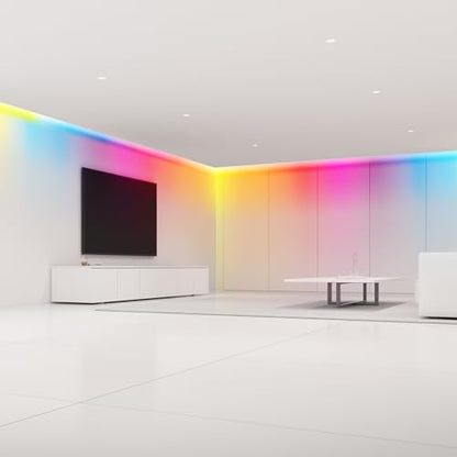 Xtreme RGB+IC LED Light Strip, 100’ Foot Indoor Sound Reactive Multi Color Chasing LED Light Strip, Bluetooth App Control, Sound Reactive Gaming Lights, 540 RGB+IC LED Lights, 24V Plug-in Light Strip - size: 100 Foot