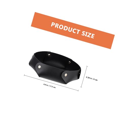 Portable Foldable PU Leather Dice Tray Thickened Desktop Storage Box Dice Holder for Tabletop RPG Games and Board Games Non-deformable Design Elegant Black Organizer for Home and