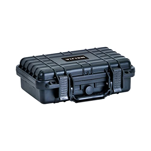 MEIJIA Portable All Weather Waterproof Protective Hard Case, Small Camera Case,Dry Case with Customizable Foam,Fit Use of Drones, Camera,Equipments, 11.65 ”x8.35”x3.78” - color: Elegant Black
