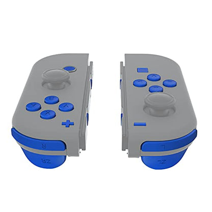 eXtremeRate DIY Full Set Buttons for Nintendo Switch & Switch OLED, Custom Replacement Buttons for JoyCon, ABXY Direction Keys SR SL L R ZR ZL + - Home Capture Trigger Buttons Springs - Blue - color: Blue
