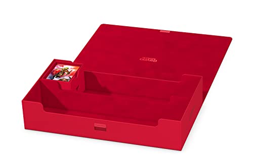 Ultimate Guard Omnihive 1000+, Deck Case for 1000 Double-Sleeved TCG Cards + 2 removable Trays, Red, Magnetic Closure & Microfiber Inner Lining - color: Red