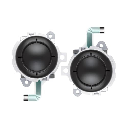 eXtremeRate Replacement 3D Joystick for Nintendo Switch 2 JoyCon, Controller Left Right Analog Stick Thumbsticks with Repair Tools for JoyCon 2, Multi-Colors Options - White - color: White
