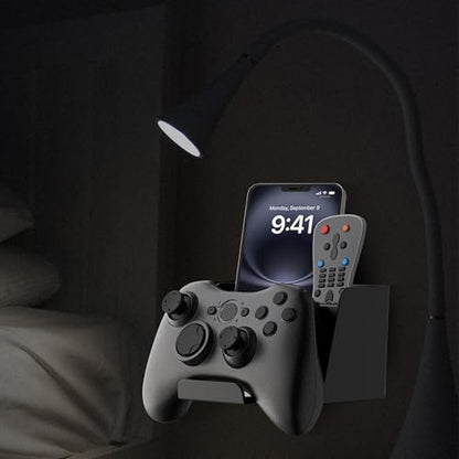 Compact Wall Mounted Holder Game Controller and Headphone Stand with Extra Storage Space for Remote Pens and Cables Game Controller Headphones Holder