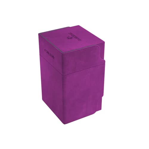 GameGenic Deck Box – Watchtower XL Purple 100CT – Durable and Sturdy TCG, OCG, CCG Card Storage – Compatible with Pokemon, Yugioh, Commander, and MTG Magic: The Gathering Cards - color: Purple