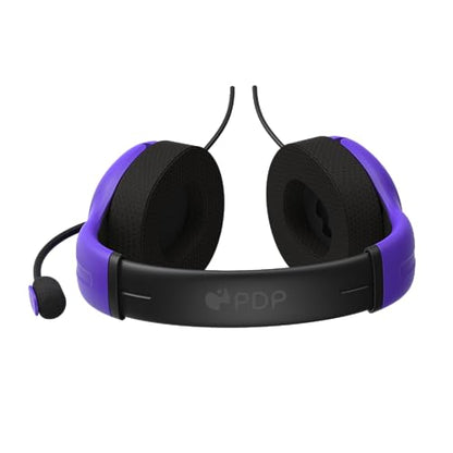 PDP Airlite Wired Gaming Headset for PS5, PS5, PlayStation & PC | Licensed for PlayStation, Noise-Cancelling Flip-to-Mute Mic, Lightweight yet Durable Design, 3.5mm Jack, Ultraviolet Purple - color: Purple, style: Wired