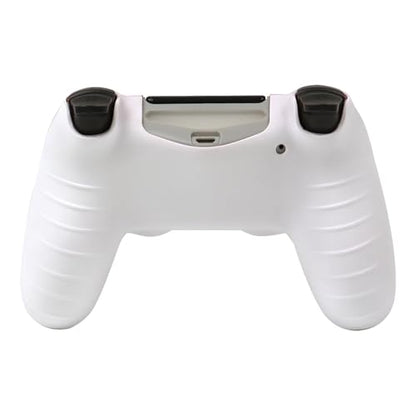 RALAN Horned Skull Head Design Controller Skin Cover with 2 Thumb Grips Compatible with PS4/Playstation 4 Slim/Pro Controller - color: Horned Skull White Red