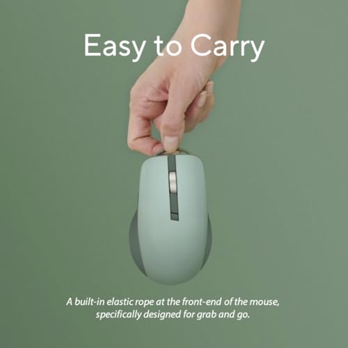 ASUS Wireless SmartO Mouse Silent Plus – Dual Mode (BT/2.4GHz), up to 3 Devices, Ergonomic, 4200 DPI, AA Battery Lasts up to 1 Year, Quiet Switches, Portable, for Productivity/Gaming - Green Tea Latte - color: Green Tea Latte