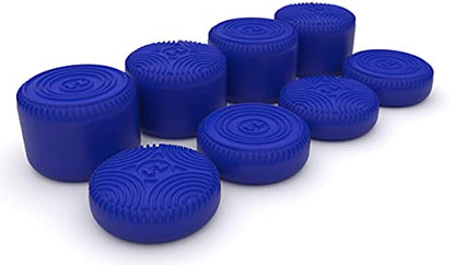 SensePro PS5 Controller Skin Grip, Anti-Slip Studded, Blue | Dock Compatible, Soft Gel Silicone Cover for Playstation 5 Dualsense, Rubber Protector, Raised Thumb Grip Caps - color: Blue