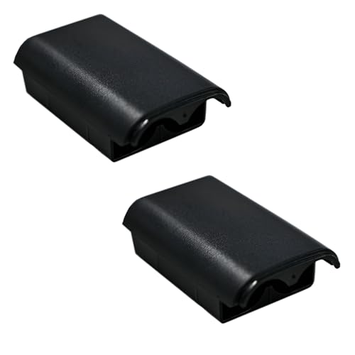 2 Pcs Battery Pack Cover for Xbox 360 Wireless Controller, Replacement Battery Pack Cover Shell Case for Xbox 360 Wireless Controller(Black) - size: 2 Pack