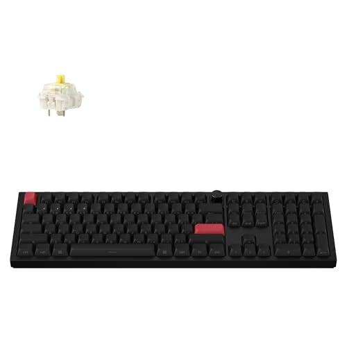 Keychron Q6 Max QMK/LUANCHER Wireless Bluetooth/2.4GHz/USB-C Wired Custom Mechanical Keyboard, Full Size Programmable Knob RGB Backlit Hot-Swappable Gateron Banana Switch for Mac Windows Linux - Black - color: Hot-swap Banana Switch