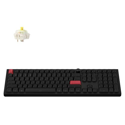 Keychron Q6 Max QMK/LUANCHER Wireless Bluetooth/2.4GHz/USB-C Wired Custom Mechanical Keyboard, Full Size Programmable Knob RGB Backlit Hot-Swappable Gateron Banana Switch for Mac Windows Linux - Black - color: Hot-swap Banana Switch