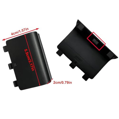 4 Pack Battery Back Cover for Xbox One Controller Battery Back Pack/Shell Cover Repair Part for Xbox One S/X Controller,NOT for Xbox Series X/S(Black) - color: 4 Black