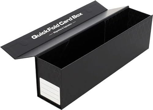 BCW QuickFold® Card Storage Boxes for Magnetics & Toploaders – 9 Pack | Trading Card Holder Box with Magnetic Closure | Easy Fold Assembly for Sports and TCG Cards - size: 9 Pack