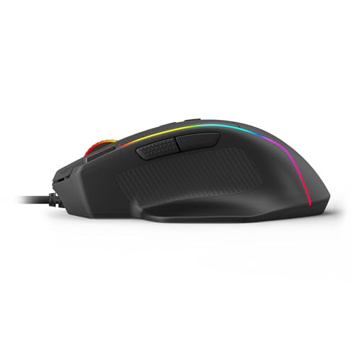 Redragon Gaming Mouse, Wired Gaming Mouse 26,000 DPI Opitacl Sensor, Ergonomic Mouse with Fire Button, Macro Editing Programmable RGB Mouse for Laptap/PC/Mac