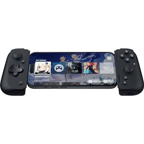 Razer Kishi V2 Gaming Controller for Android & iPhone 15 Series (USB C): Console Quality Controls - Stream PC, Xbox, PlayStation Games on Phone, Mobile - Passthrough Charging - Virtual Controller Mode