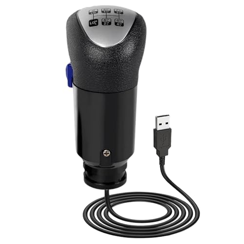 RQG Fits Logitech Shifter, USB Gearshift Knob Fits Logitech G29, G27, G25, G920, ETS2 ATS Shifter, High/Low Gear 18 Speed Truck Simulator PC Win only for Sim Racing Games
