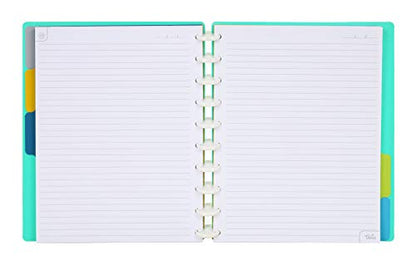 Talia Discbound Notebooks, Planner, Customizable, (Celestial Turquoise, Midsize (7.5in x 9.75in)) - color: Celestial Turquoise, size: Midsize (7.5in x 9.75in)